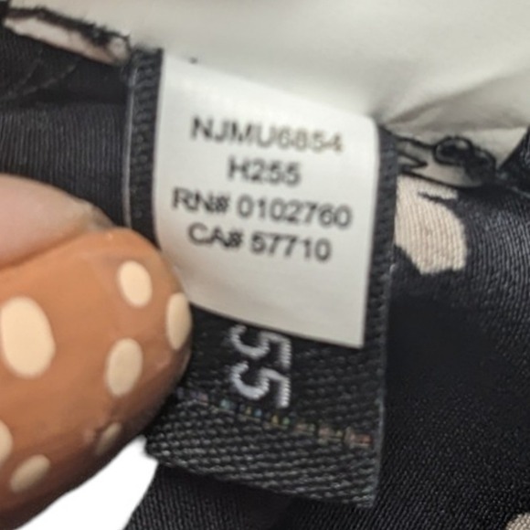 Kate Spade New York Sleeveless Floral Print Pleated High Neck Silk Blouse XXS - Picture 7 of 7